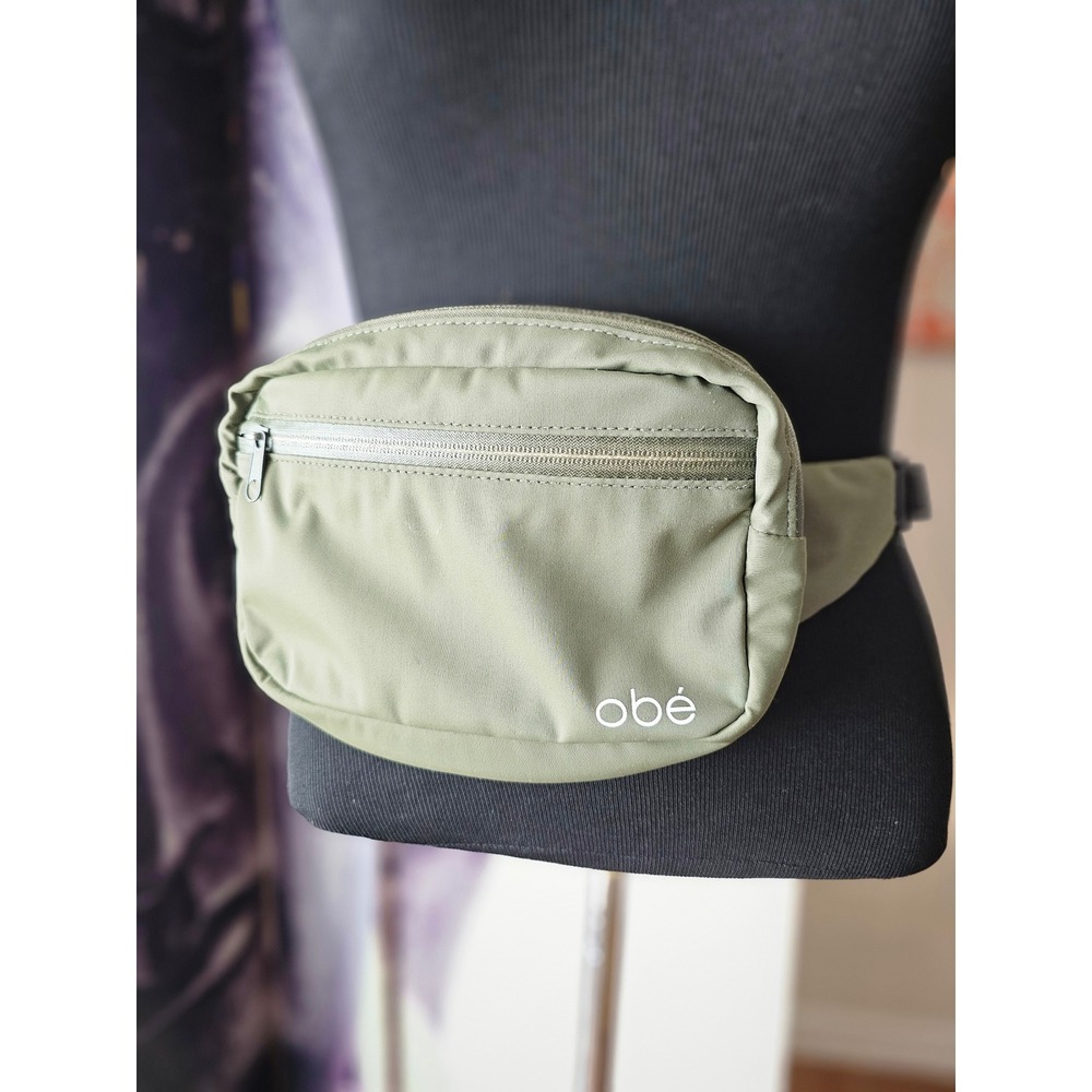 Obe Fitness Belt Bag Fanny Pack Olive Green‎ Mesh Back Athletic Utility - Picture 6 of 6